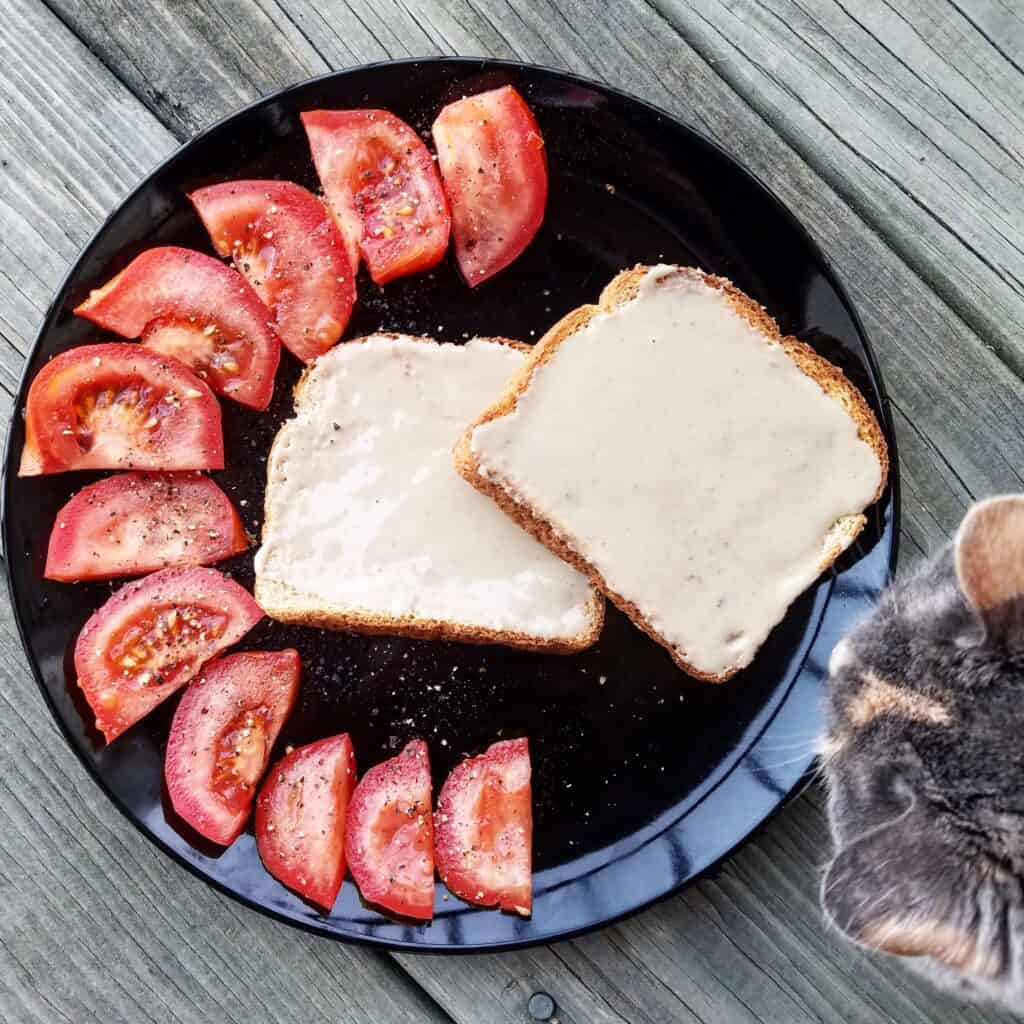 easy healthy breakfast tahini toast