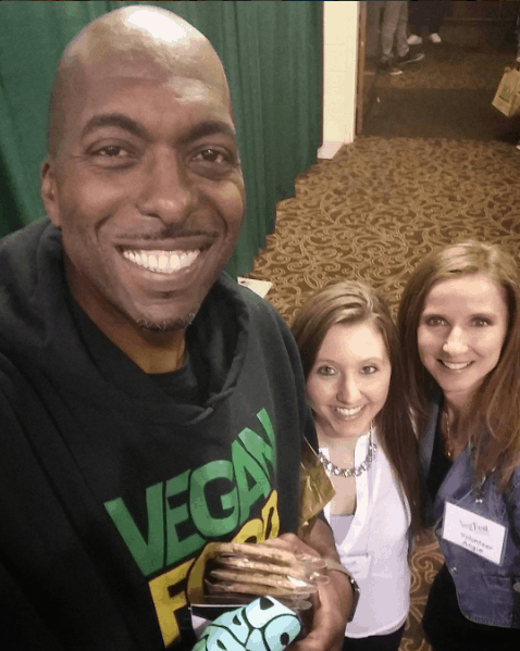 Hanging out with vegan, John Salley. 