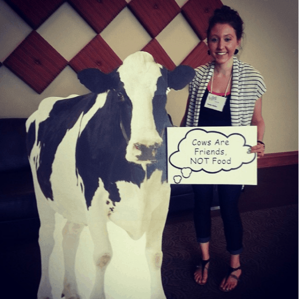 Volunteering at the photo booth, Michigan VegFest