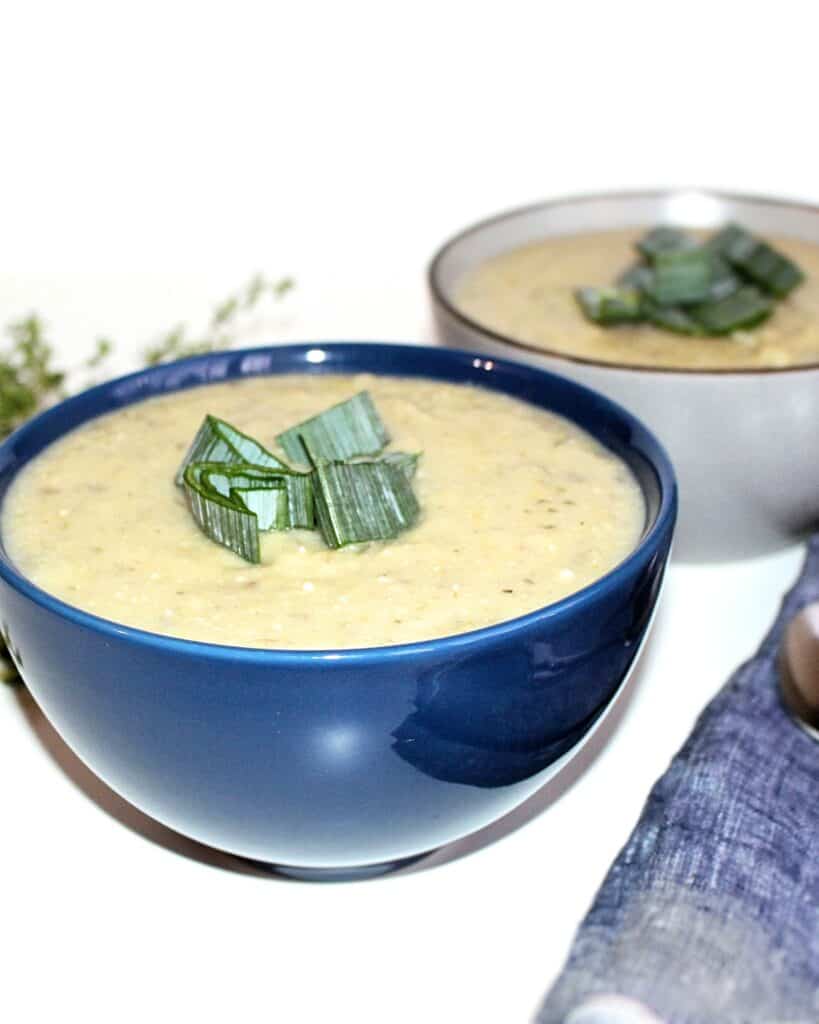 Vegan potato leek soup