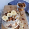 vegan yogurt parfait with banana and granola